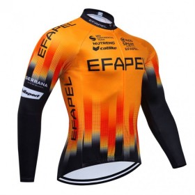 Wielershirt 2024 Efapel Lange Mouw - Oranje